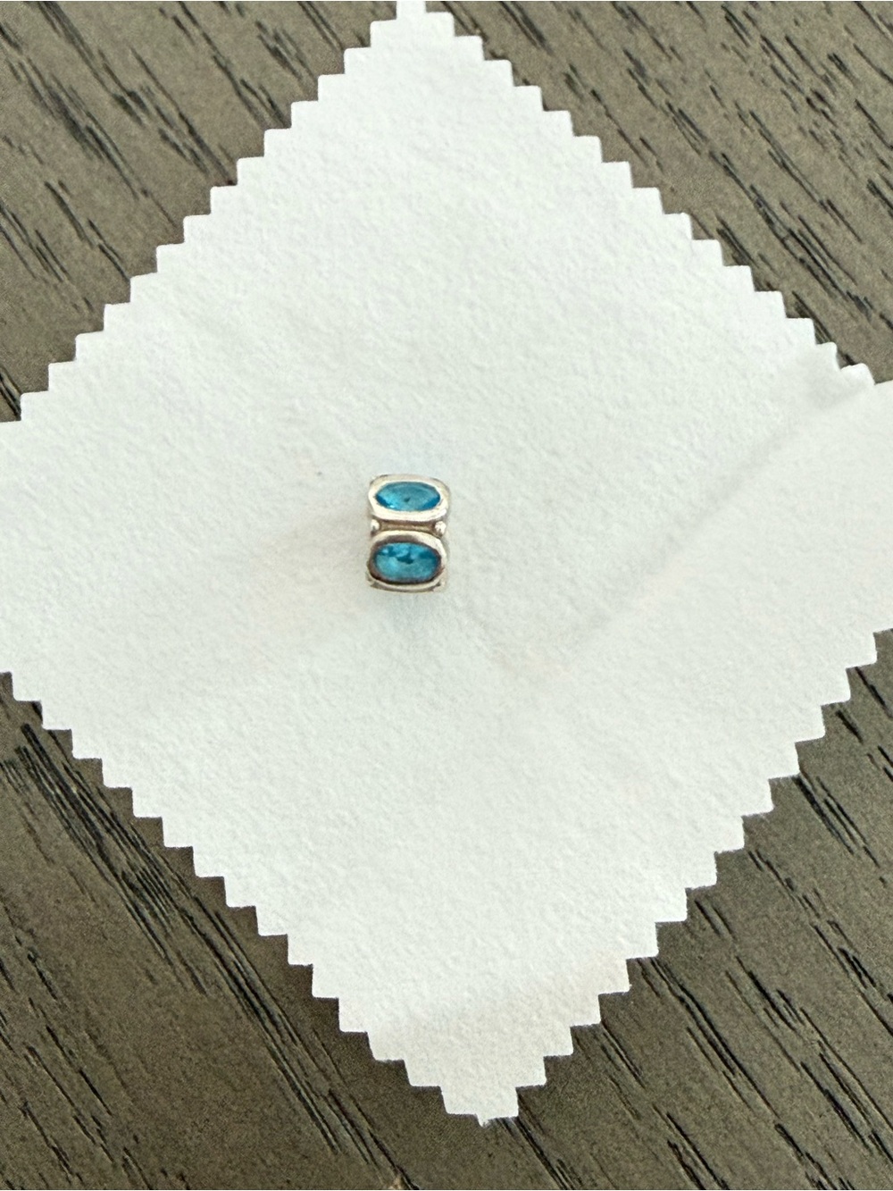 Sterling Silver Blue Crystal Chamilia charm